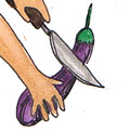 切菜 cut vegetable,chop vegetable
