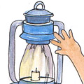 点大光灯,点燃汽灯 light the gas lamp